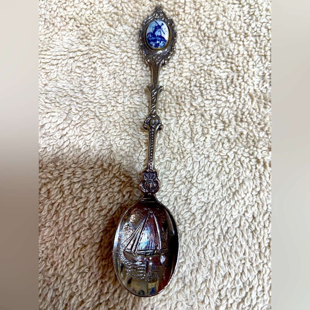Sailboat collectable Silver spoon made in Holland